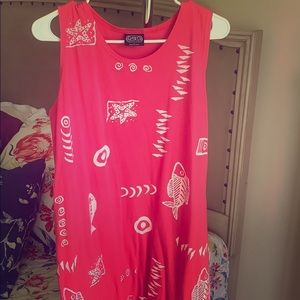 Pink bathing suit coverup